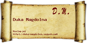 Duka Magdolna névjegykártya